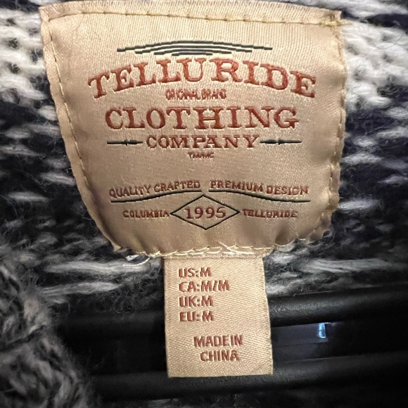 Telluride clothing company, Sweater Lambswool Nordic Knit size M - Picture 2 of 6
